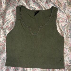 SHEIN Army Green Crop Top